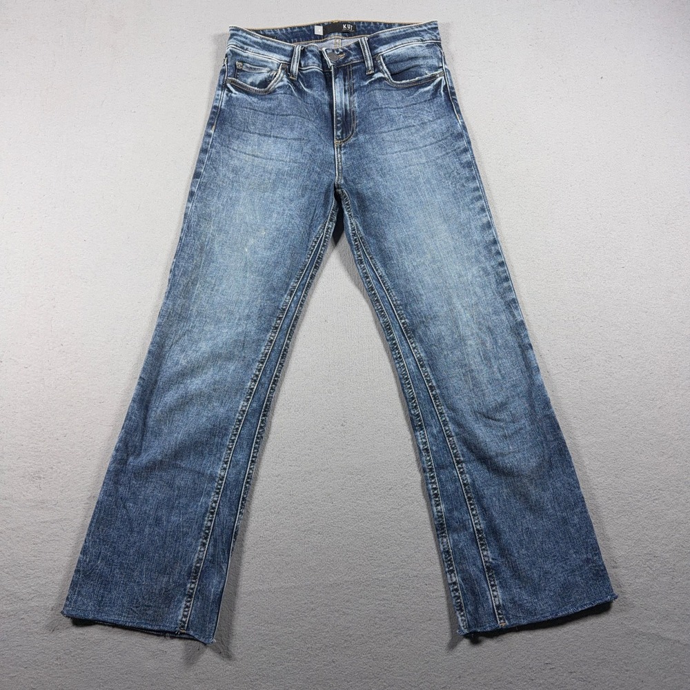 Kut From The Kloth Kelsey Jeans Women Size 4 High Rise Ankle Flare Blue Boho